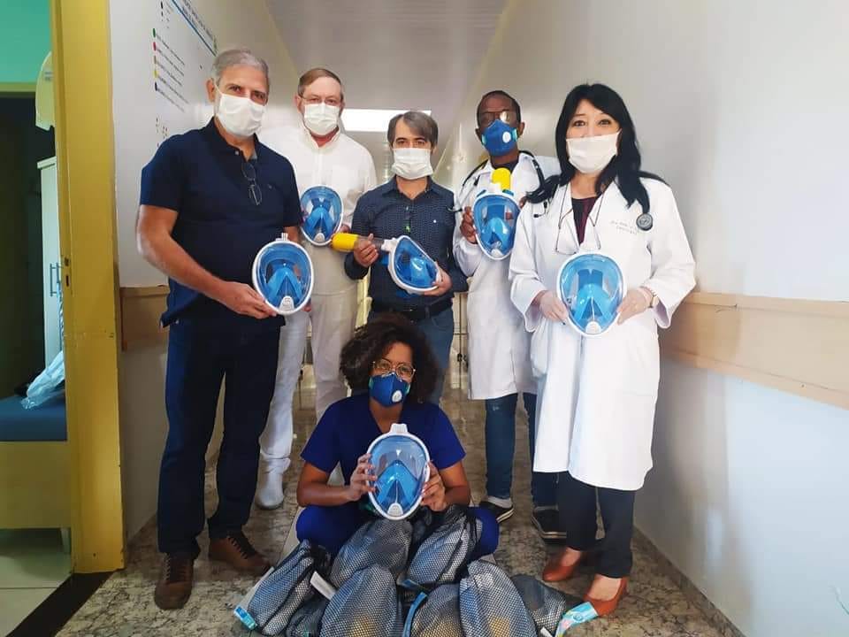 Associação Médica Regional de Ubiratã entrega máscaras tipo snorkel aos hospitais da cidade