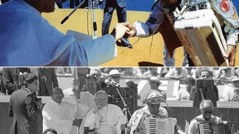 Historeando: Luiz Gonzaga “O Rei do Baião”, pedindo a benção ao Papa João Paulo II em 1980