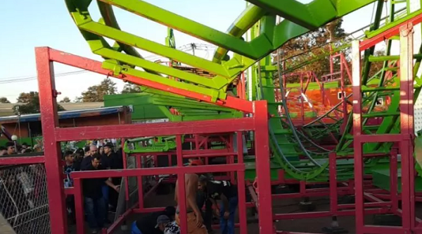 Homem despenca de montanha-russa em parque de diversões da expoingá