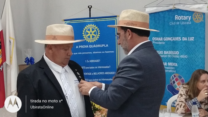 José Antônio Torres dos Santos é o novo presidente do Rotary Club de Ubiratã