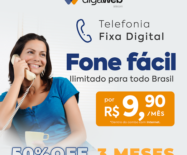 Digaweb: Telefonia fixa e móvel ilimitado para todo Brasil