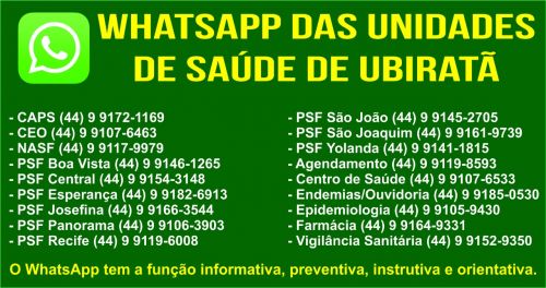 Unidades de Saúde atenderão normalmente nesta quinta-feira, véspera de feriado