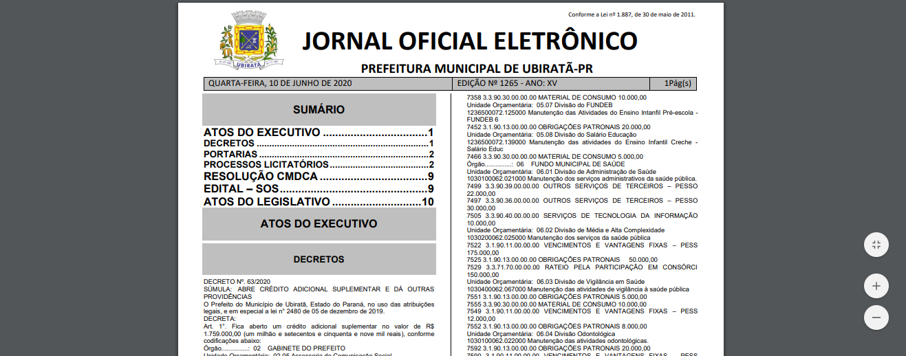 Jornal Oficial Eletrônico do Município completa 9 anos de sua primeira edição