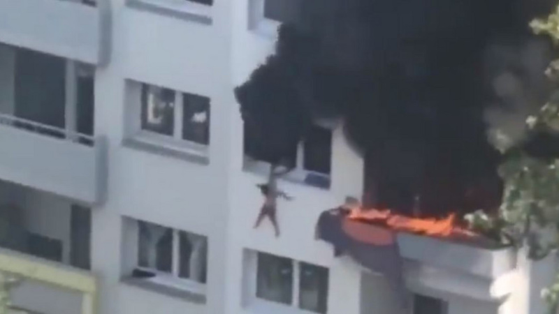 Duas crianças saltam de mais de 10 metros para escapar de incêndio na França; veja o vídeo