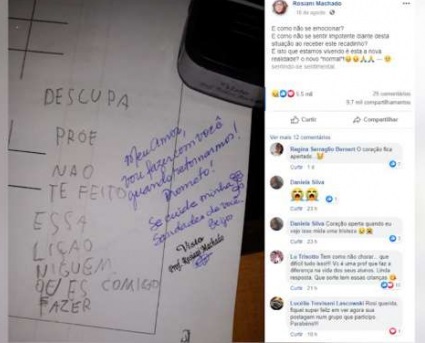 Aluna não consegue fazer tarefa e justificativa viraliza no Paraná