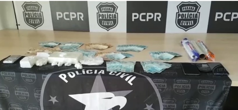 Denarc apreende 1,4 kg de cocaína e R$ 10 mil em Corbélia