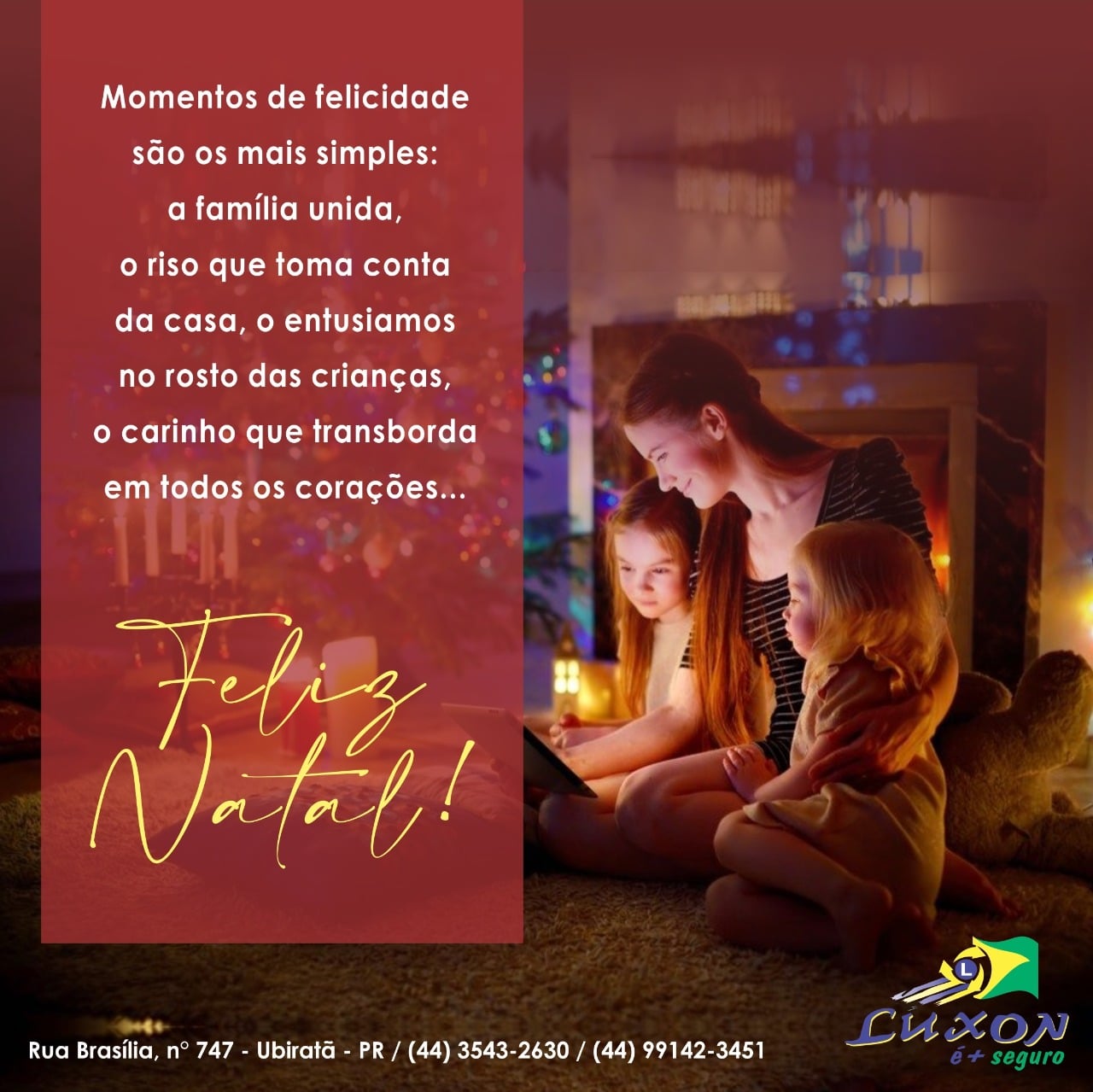 Feliz Natal !!! Mensagem da Luxon é + Seguro