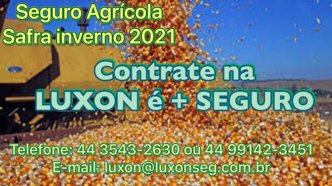 Seguro Agrícola: Contrate o seguro para safra inverno 2021 na Luxon é + Seguro e fique tranquilo