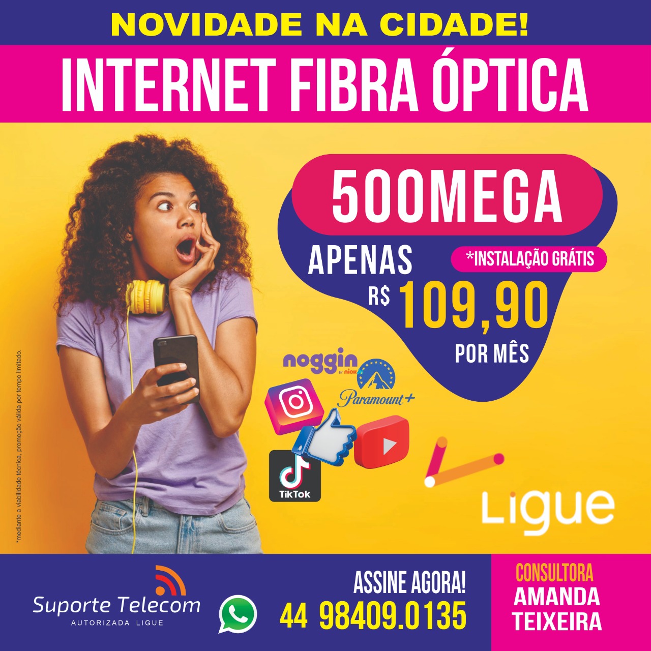 Agora em Ubiratã a internet mais rápida do Paraná – SUPORTE TELECOM, autorizada da Operadora Ligue