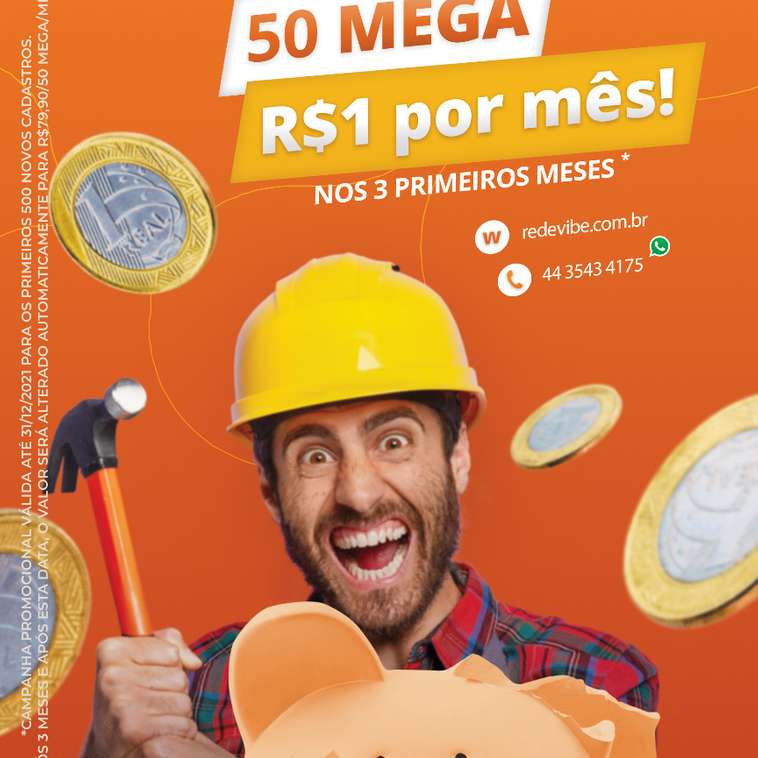 VIBE Internet: 50 MEGA de internet por apenas 1 REAL