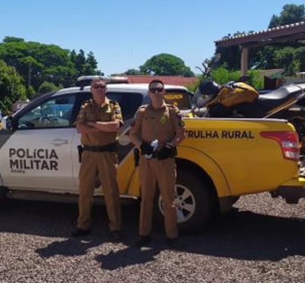 Moto furtada em Ubiratã é recuperada pela Policia Militar