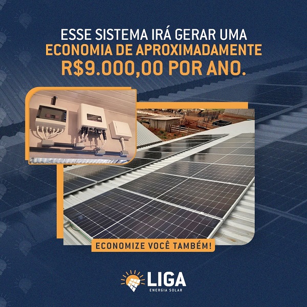 LIGA Energia Solar: Gere sua própria energia e economize aproximadamente 9 mil reais por ano