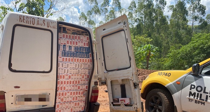 PM de Ubiratã apreende grande quantidade de cigarros contrabandeados após policial de férias suspeitar de veículo