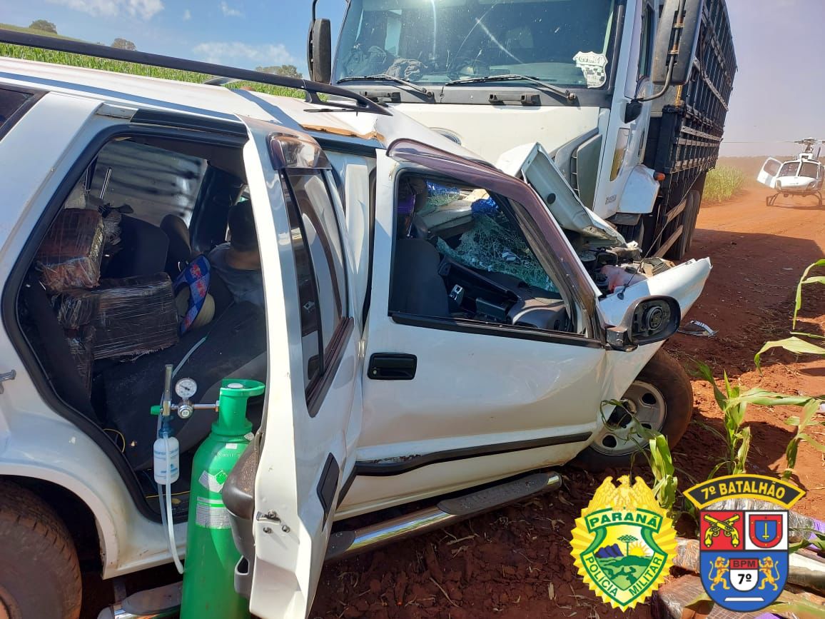 Morreu traficante que transportava drogas e bateu em um caminhão na Estrada Rural da Vila Yolanda