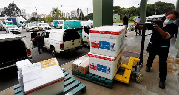 65 mil vacinas contra a Covid-19 são distribuídas para as 22 Regionais de Saúde