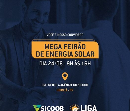 LIGA Energia Solar: Mega feirão de Energia Solar nesta sexta-feira (24) em Ubiratã