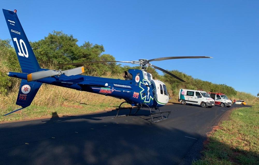 Trote mobiliza bombeiros, Samu e helicóptero em Goioerê