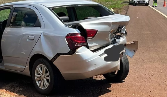 Motorista e passageira ficam feridas em acidente na BR 369 em Corbélia