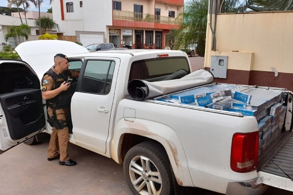 Polícia Militar apreende carga de cigarros em Campina da Lagoa