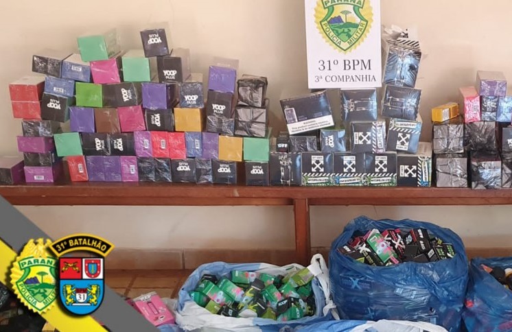 Polícia Militar apreende veículo com produtos ilegais em Corbélia