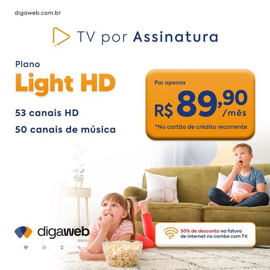 TV por assinatura com a melhor programação você encontra aqui na Digaweb