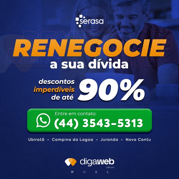 Digaweb: Renegocie sua divida com até 90% de desconto