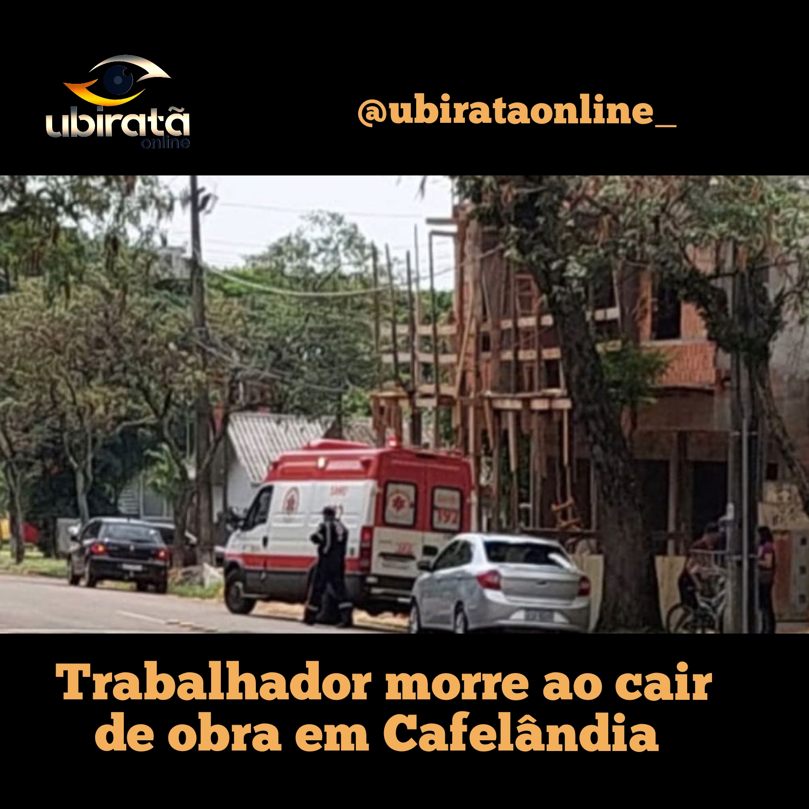 Trabalhador morre ao cair de obra em Cafelândia