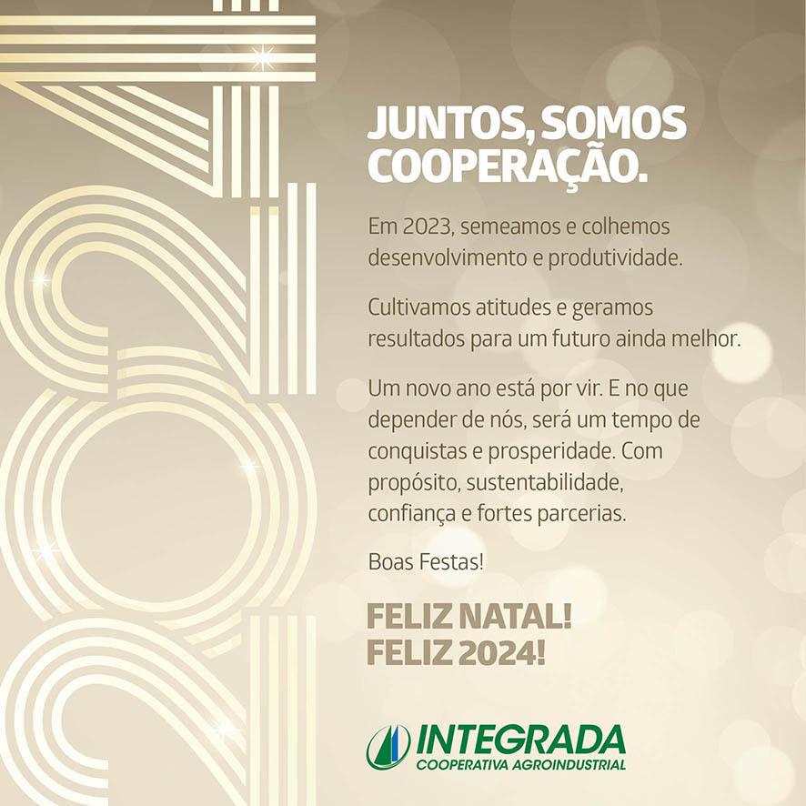 Mensagem da INTEGRADA COOPERATIVA AGROINDUSTRIAL