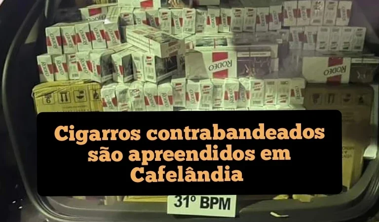 Cigarros contrabandeados são apreendidos pela Polícia Militar em Cafelândia