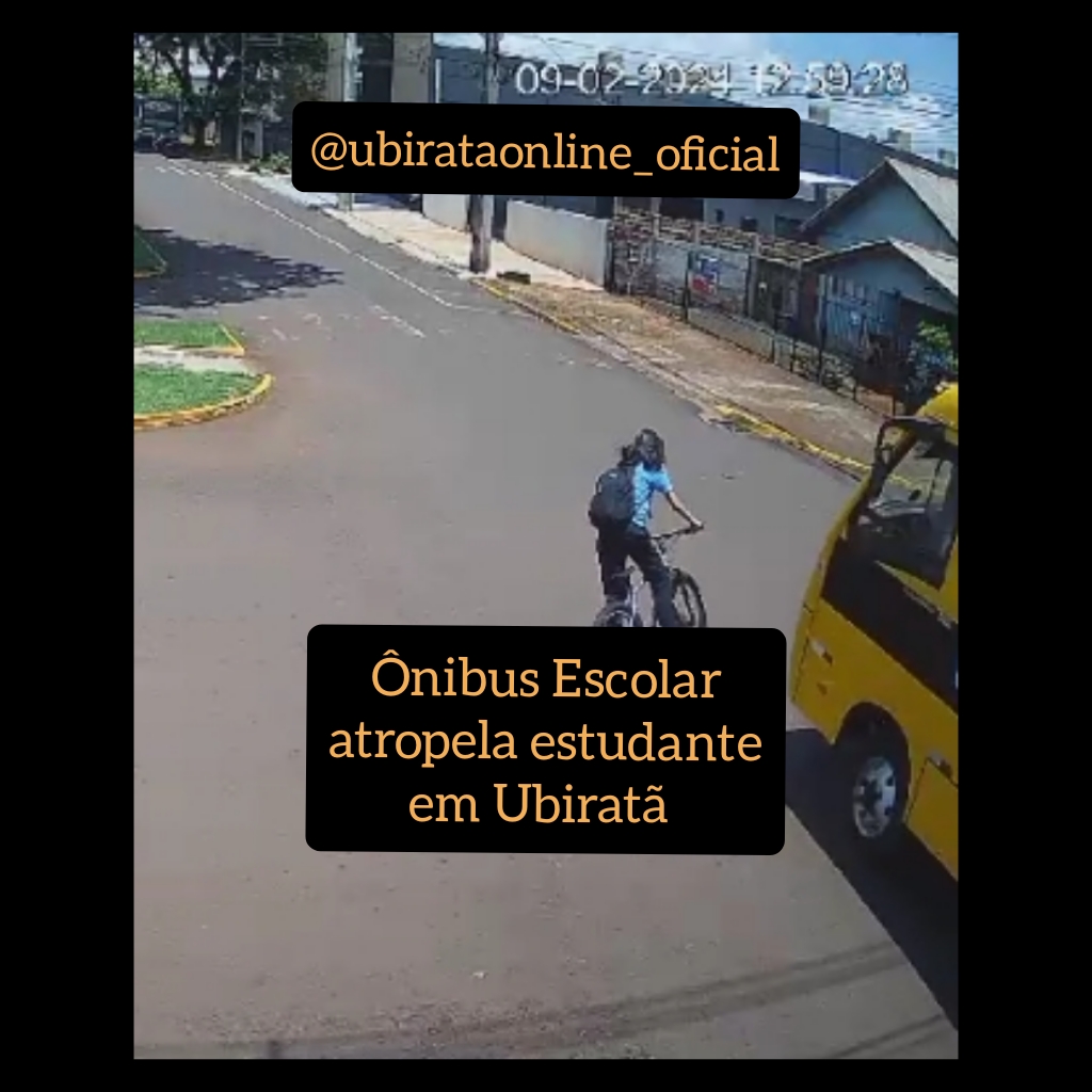 Ônibus escolar atropela estudante em Ubiratã