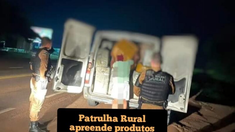 Patrulha Rural apreende mercadorias contrabandeadas do Paraguai