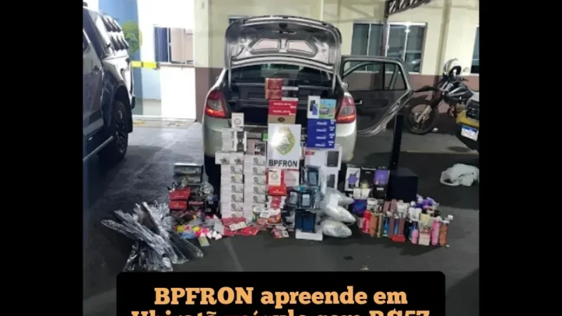 BPFRON apreende veículo com R$57 mil em mercadorias contrabandeadas