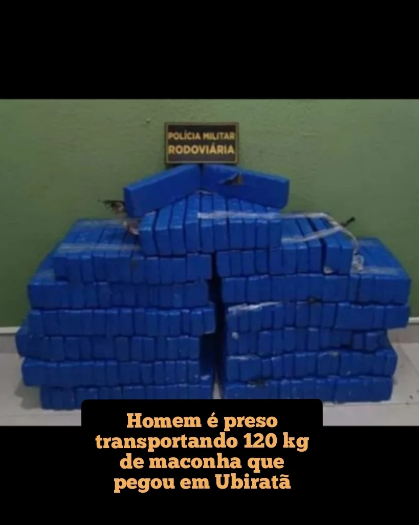 Homem é preso transportando 120 Kg de maconha que pegou em Ubiratã