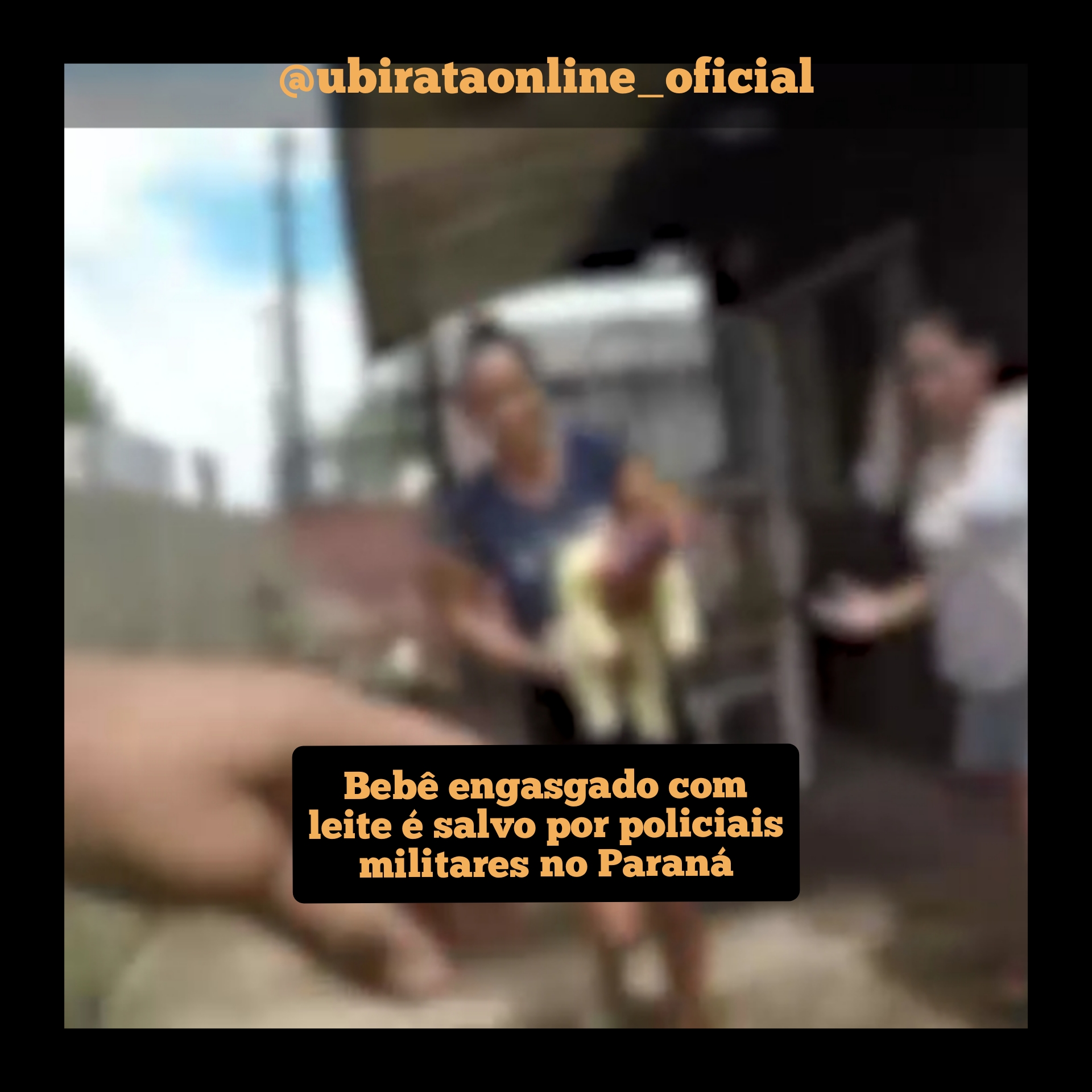 Bebê engasgado com leite é salvo por policiais militares no Paraná
