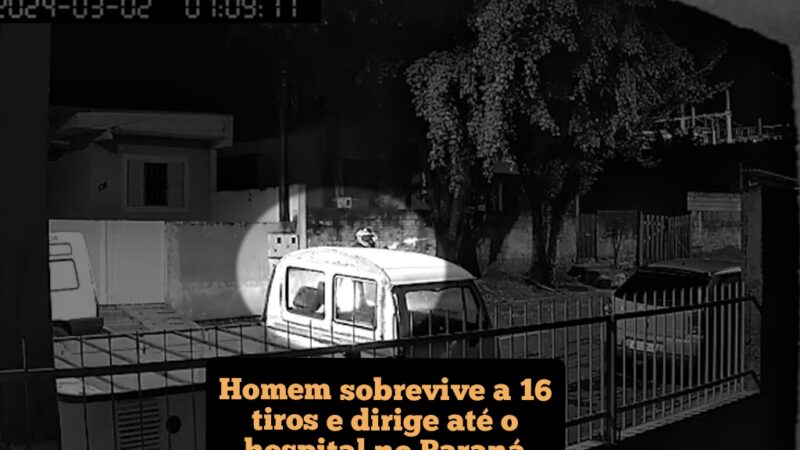 Homem sobrevive a 16 tiros e dirige até o hospital no Paraná