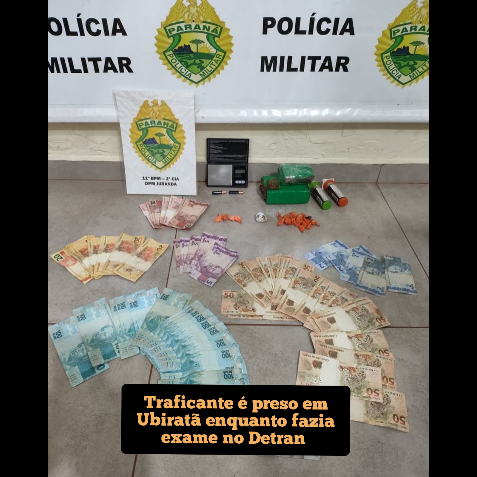 Traficante é preso em Ubiratã enquanto fazia exame no Detran