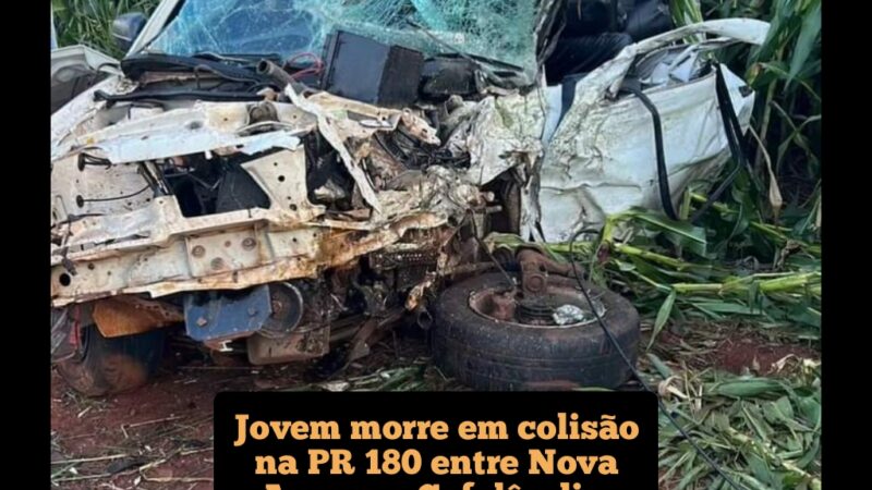 Jovem morre em colisão na PR 180 entre Nova Aurora e Cafelândia