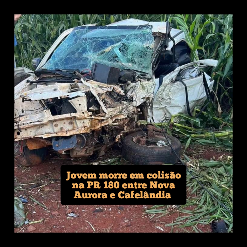 Jovem morre em colisão na PR 180 entre Nova Aurora e Cafelândia