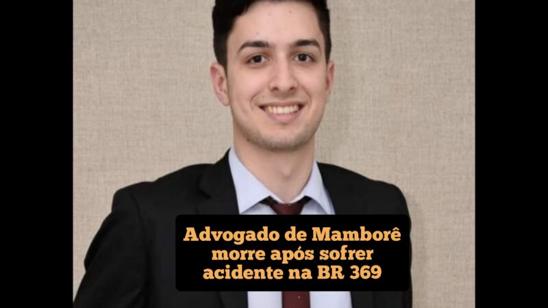 Advogado de Mamborê morre após colisão na BR 369