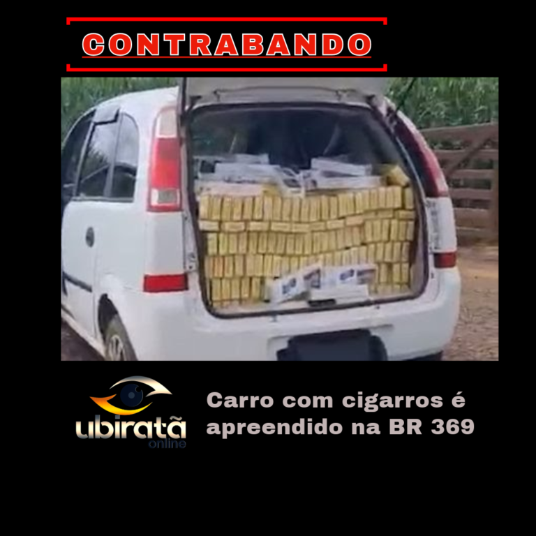 Carro com cigarros contrabandeados é apreendido na BR 369