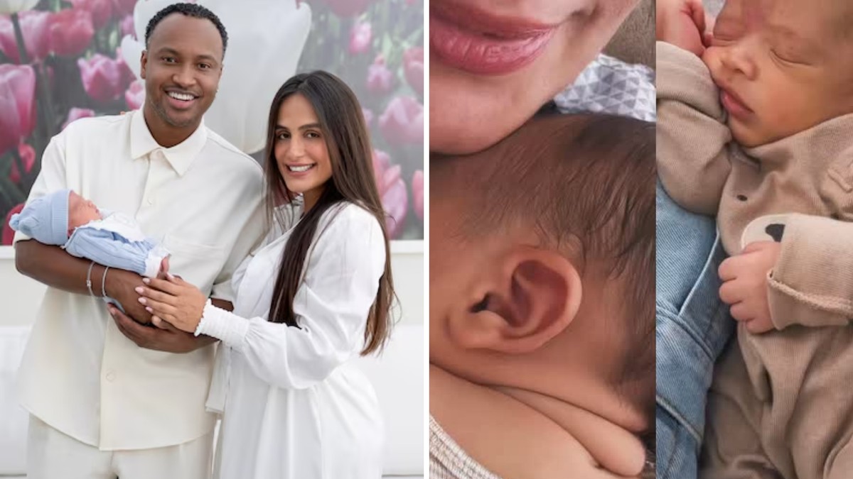 Carol Peixinho celebra 1 mês do filho com Thiaguinho com fotos inéditas: ‘Tudo pra mim’