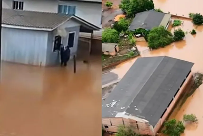 Temporal deixa metade de cidade desabrigada no Paraná