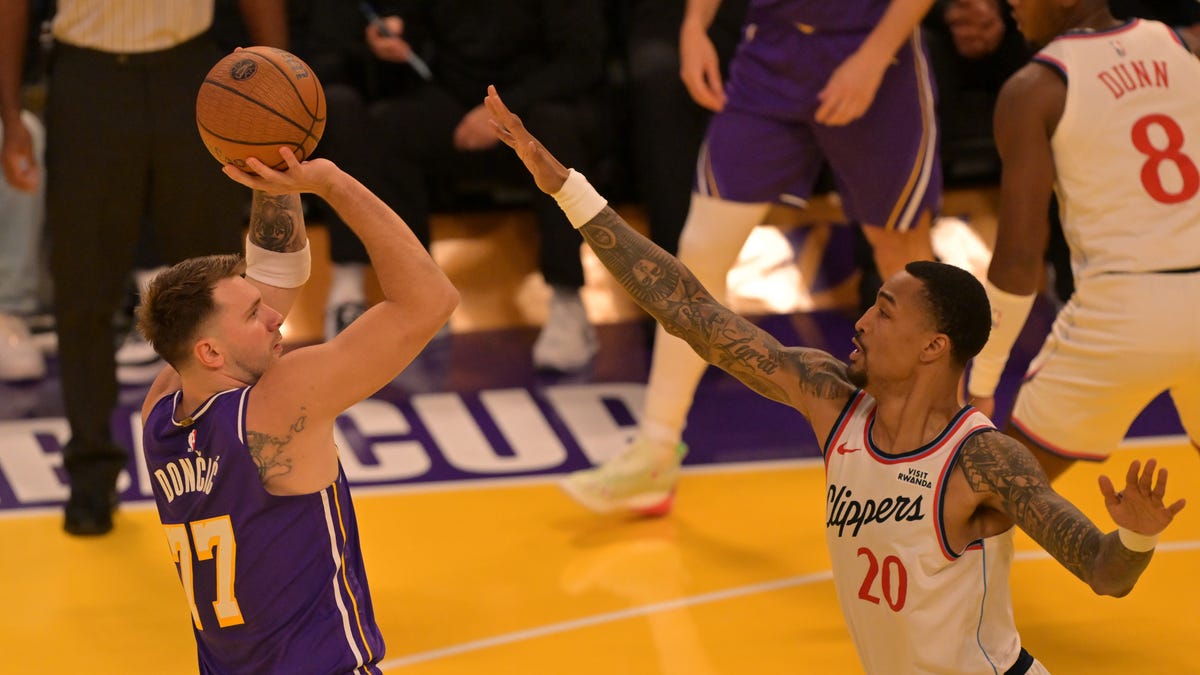 Luka Doncic points tonight, Clippers vs Lakers stats, box score