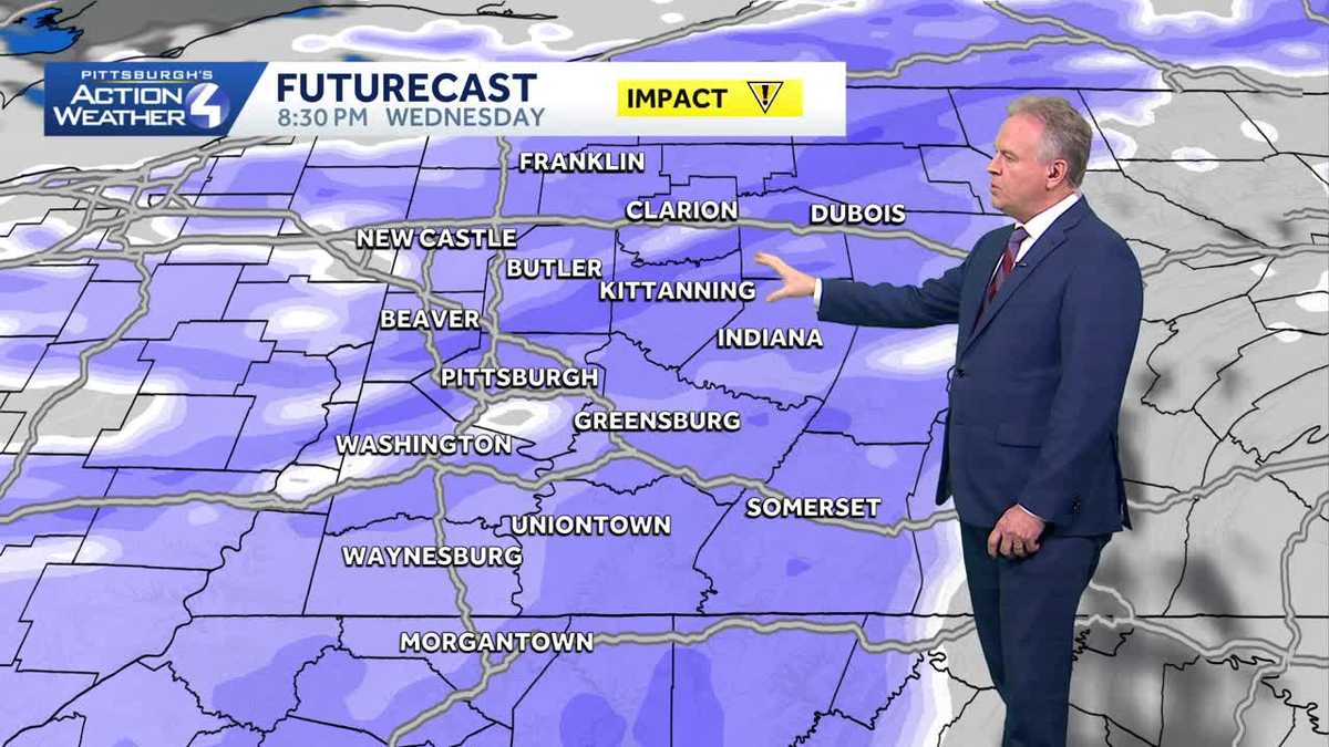 Gusty winds Tuesday, snow returns Wednesday in Western Pa.