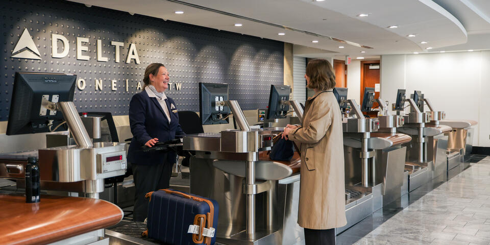 Delta amplia áreas de check-in para passageiros Delta One