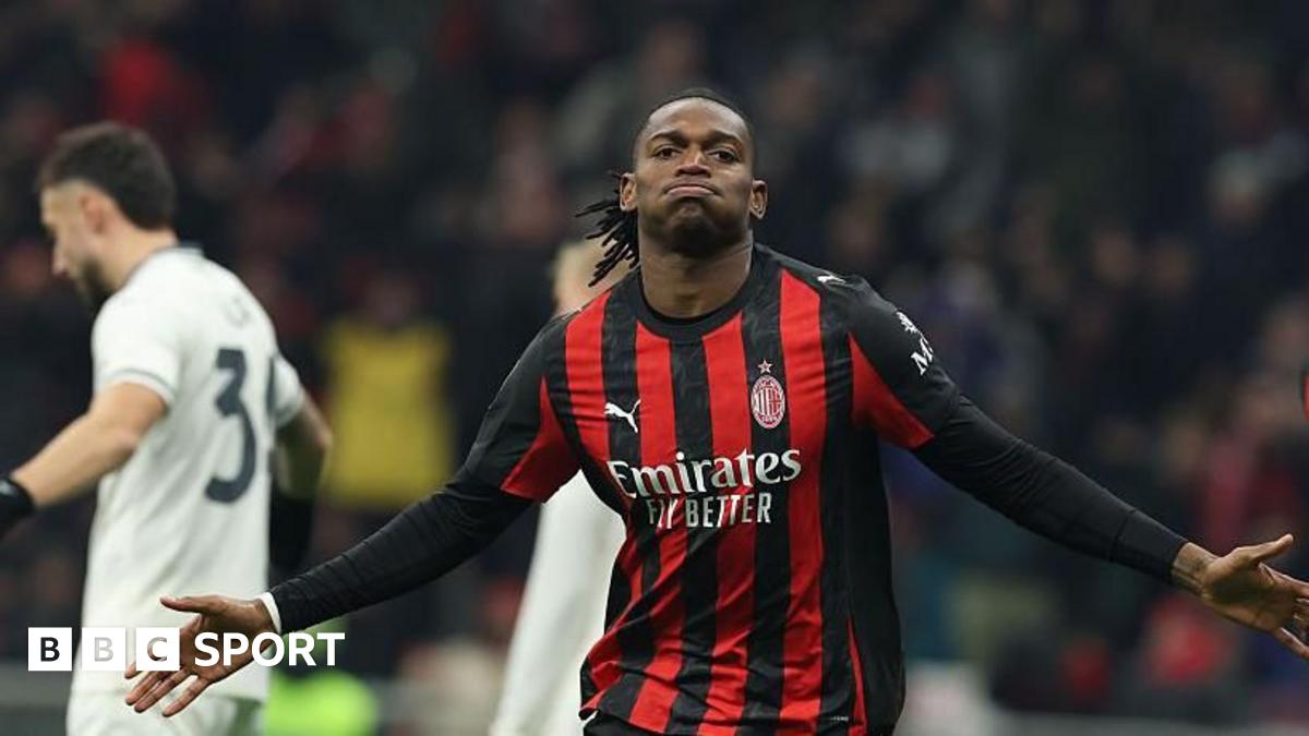 AC Milan 1-0 Lazio: Rafael Leao scores to send Milan top of Serie A