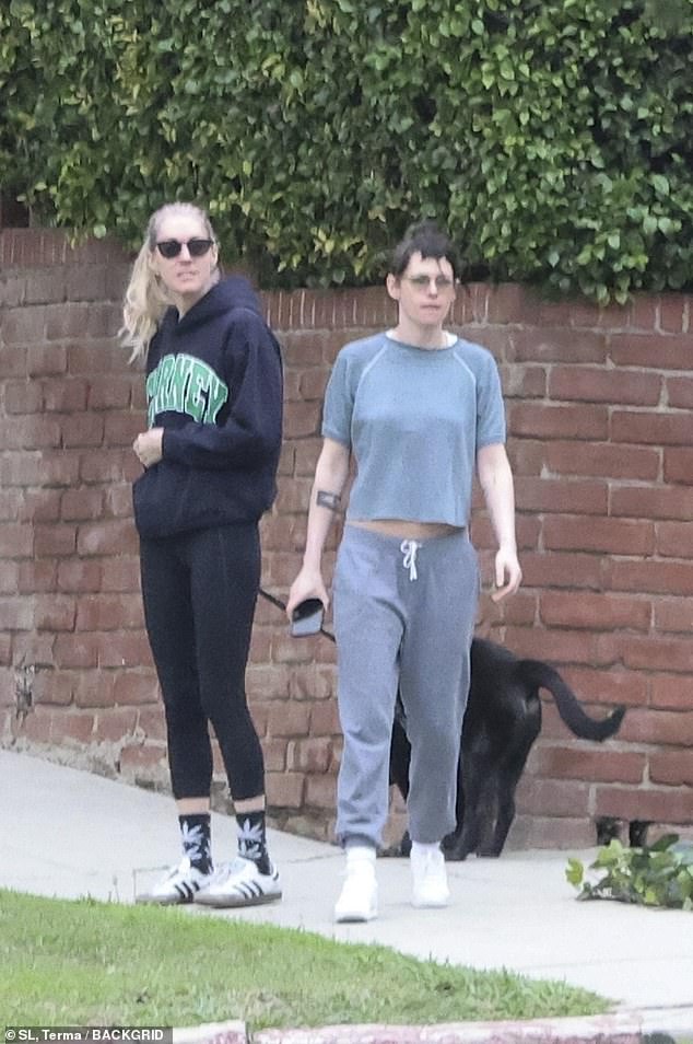 Braless Kristen Stewart is nearly unrecognizable as she steps out with wife Dylan Meyer