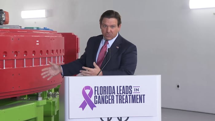 Gov. DeSantis, first lady announce launch of first carbon ion therapy program in the country to treat cancer