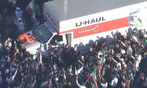Chaos erupts as U-Haul drives into crowd during anti-Iranian regime rally in Westwood