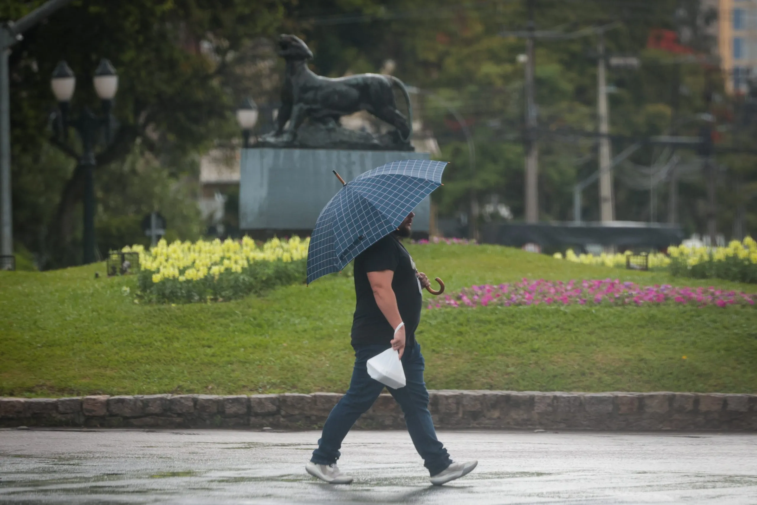 Chuva leve e tempo nublado marcam o domingo em Curitiba